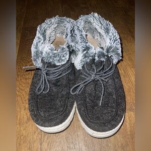 Hey Dude Faux Fur Slip On Ankle Shoes